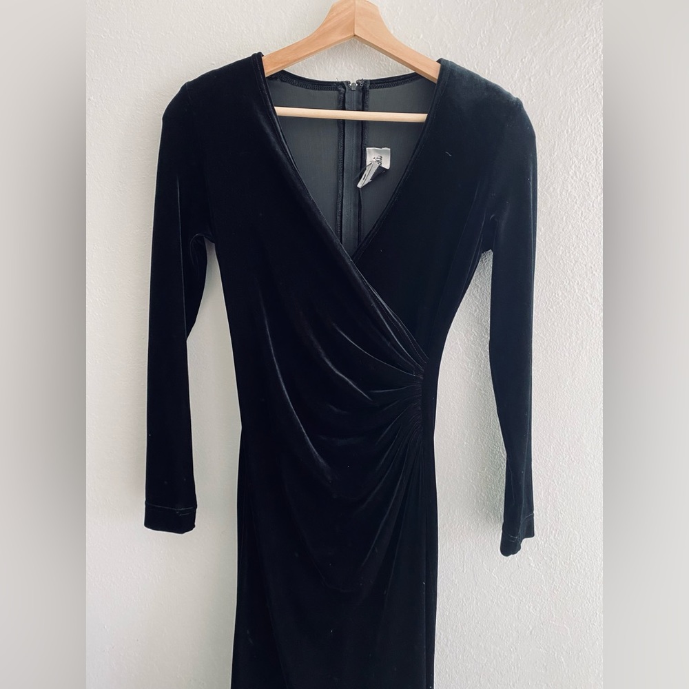 Vintage Tadashi Black Velvet Gown